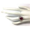 Image 4 : 5.80CTW Natural Ruby And Diamond Ring 14K Solid White Gold