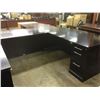 Image 2 : EBONY BOW FRONT 6X9' U-SHAPE EXECUTIVE DESK