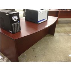 MAHOGANY BOW FRONT 6' EXECUTIVE DESK