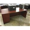 Image 2 : MAHOGANY BOW FRONT 6' EXECUTIVE DESK