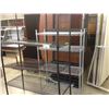 Image 1 : LOT OF 3 LIGHT DUTY STORAGE RACKS AND 6' ALUMINUM LADDER