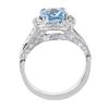 Image 3 : 14KT White Gold Topaz and Diamond Ring -# 2009