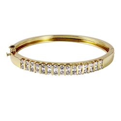 14KT Yellow Gold Diamond Bangle Bracelet -# 945