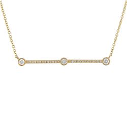14KT Yellow Gold Diamond Necklace -# 7883