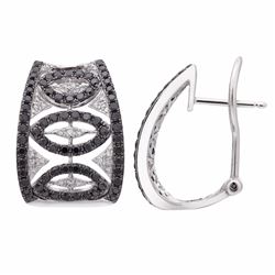 14KT White Gold Diamond Earrings -# 6109