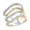 Image 1 : 10KT Two Tone Gold Diamond Ring -# 2104