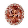 Image 3 : 14KT Rose Gold Morganite, Sapphire & Diamond Ring -# 863