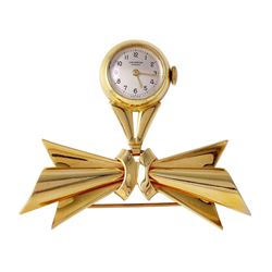 14KT Yellow Gold Geneve Nurse's Watch Brooch -# 14