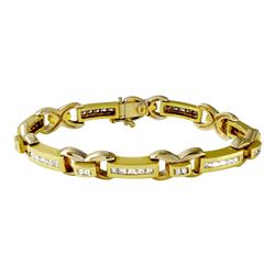 18KT Two Tone Gold Diamond Bracelet -# 6459-1