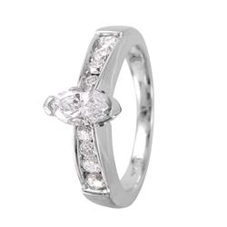14KT White Gold Diamond Engagement Ring -# 1180