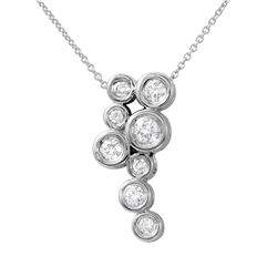14KT White Gold Ladies Slider with Chain  -# 6717