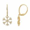 Image 1 : 14KT Yellow Gold Diamond Earrings -# 7943-1