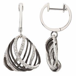 14KT White Gold Diamond Earrings -# 6120-1