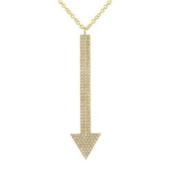 14KT Yellow Gold Diamond Pendant With Chain -# 8004