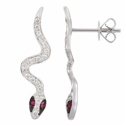 14KT White Gold Diamond Earrings -# 6324-1