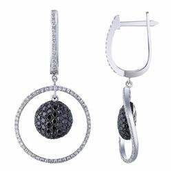 14KT White Gold Diamond Earrings -# 6043