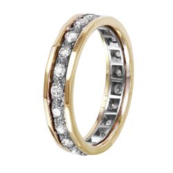 14KT Two Tone Gold Diamond Eternity Band -# 159