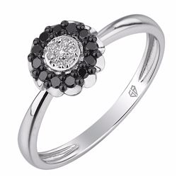 14KT White Gold Women's Diamond Ring -# 6372-1