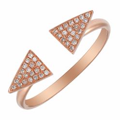 14KT Rose Gold Women's Diamond Ring -# 7683-1