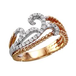 14KT Two Tone Gold Diamond Ring  -# 2149