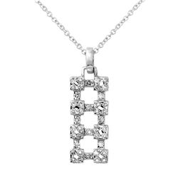 18KT White Gold Ladies Slider with Chain  -# 6700-1