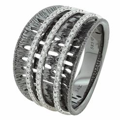 14KT White Gold Women's Diamond Ring -# 5932-1