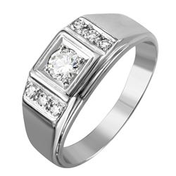 14KT White Gold Diamond Ring -# 1825