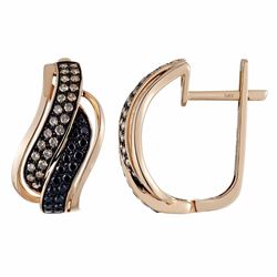14KT Rose Gold Diamond Earrings -# 6294