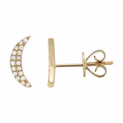 14KT Yellow Gold Diamond Earrings -# 7770