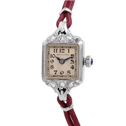 Hamilton 14KT White Gold Silk Cord Watch -# 914