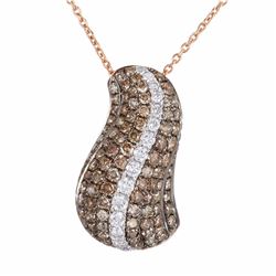 14KT  Gold Diamond Pendant With Chain -# 6298