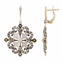 14KT Yellow Gold Diamond Earrings -# 6195
