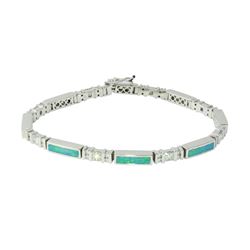 Mati Kabana 14KT White Gold Diamond Opal Bracelet -# 1993