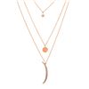 Image 1 : 14KT Rose Gold Diamond Necklace -# 7749-1