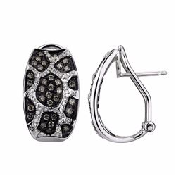 14KT White Gold Diamond Earrings -# 5968