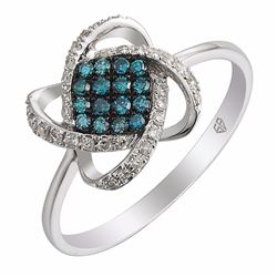 14KT White Gold Women's Diamond Ring -# 6370-1