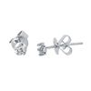 Image 1 : 14KT White Gold Diamond Stud Earrings -# 6597