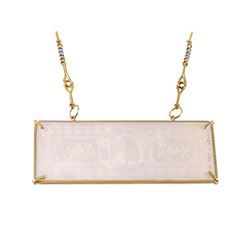 14KT Two Tone Gold Mother-of Pearl Necklace -# 113