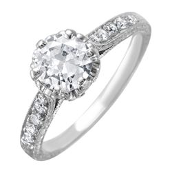 Platinum Diamond Engagement Ring -# 1572