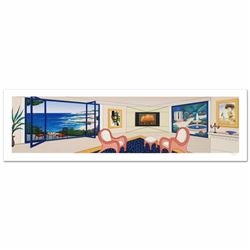 Villa In Big Sur Limited Edition Serigraph By Fanch Ledan, Numbered and Hand Signed with Certificate