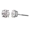 Image 2 : 14KT White Gold Diamond Stud Earrings -# 1713