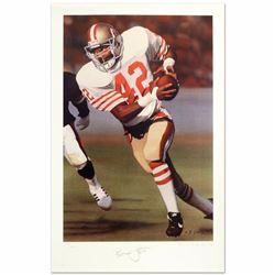 Daniel M. Smith - "Ronnie Lott" Limited Edition Lithograph Dated (1990), Numbered and Hand Signed by