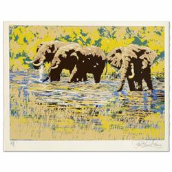 Elephant River Limited Edition Serigraph by Paul Blaine Henrie (1932-1999), from an AP Edition and H