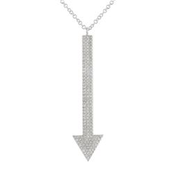 14KT White Gold Diamond Pendant With Chain -# 7635