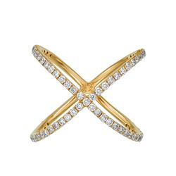 14KT Yellow Gold Women's Diamond Ring -# 8043