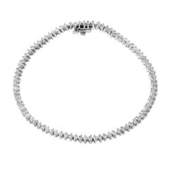 14KT White Gold Diamond Tennis Bracelet -# 295