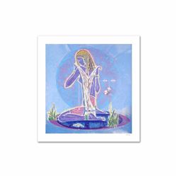 "Adolescence" LIMITED EDITION Serigraph (38.5" x 37") by Renowned Artist Lu Hong, Numbered and Hand 