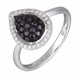 14KT White Gold Women's Diamond Ring -# 6093-1