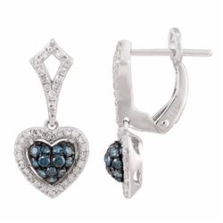 14KT White Gold Diamond Earrings -# 6106-1