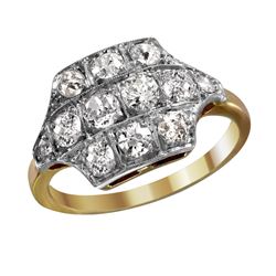 Antique 14KT Yellow Gold Diamond Ring -# 1670